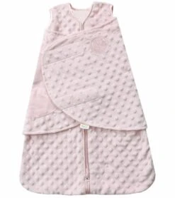 HALO SleepSack Swaddle, Velboa, Pink Plush Dots, Newborn