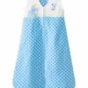 HALO SleepSack Wearable Blanket, Micro-Fleece, Blue Geometric, Large