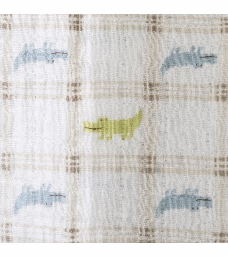 HALO SleepSack Wearable Blanket, Muslin, Gator Plaid, Small 3 HALO SleepSack Wearable Blanket, Muslin, Gator Plaid, Small - Image 3