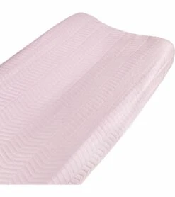 Hello Spud Organic Cotton Changing Pad Cover - Pink Chevron