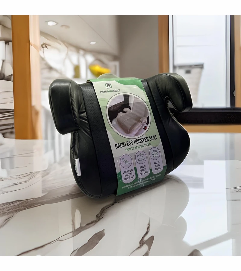 HideandSeat Backless Booster Seat - Black 5 HideandSeat Backless Booster Seat - Black - Image 5