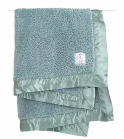 Little Giraffe Chenille Baby Blanket - Sage
