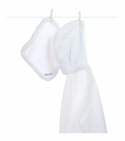 Little Giraffe Splash & Dry Chenille Towel & Washcloth Set In Blue