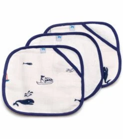 Little Unicorn 3 Pack Cotton Washcloth Set - Nautical Harbor