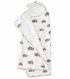 Little Unicorn Cotton Big Kid Hooded Towel - Bison