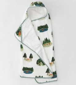 Little Unicorn Cotton Big Kid Hooded Towel - Happy Camper