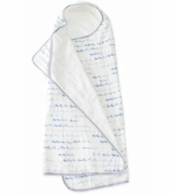 Little Unicorn Cotton Big Kid Hooded Towel - High Tide