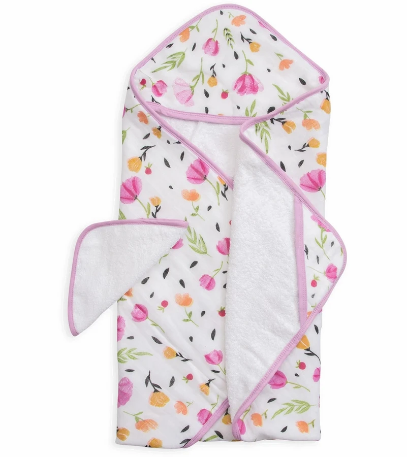 Little Unicorn Cotton Hooded Towel & Washcloth - Berry & Bloom 1 Little Unicorn Cotton Hooded Towel & Washcloth - Berry & Bloom