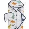 Little Unicorn Cotton Hooded Towel & Washcloth - Dino Friends