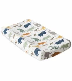 Little Unicorn Cotton Muslin Changing Pad Cover - Dino Friends