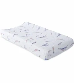 Little Unicorn Cotton Muslin Changing Pad Cover - Narwhal