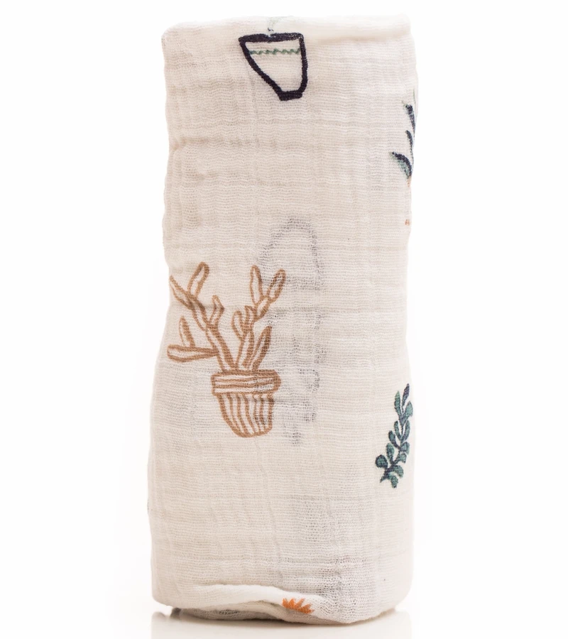 Little Unicorn Cotton Muslin Swaddle 3-Pack - Bison 3 Little Unicorn Cotton Muslin Swaddle 3-Pack - Bison - Image 3