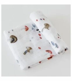 Little Unicorn Cotton Muslin Swaddle - Mushroom