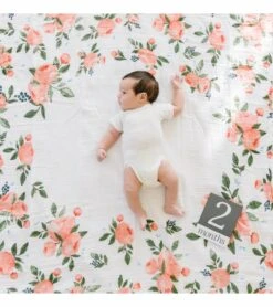 Little Unicorn Photo Blanket - Watercolor Roses