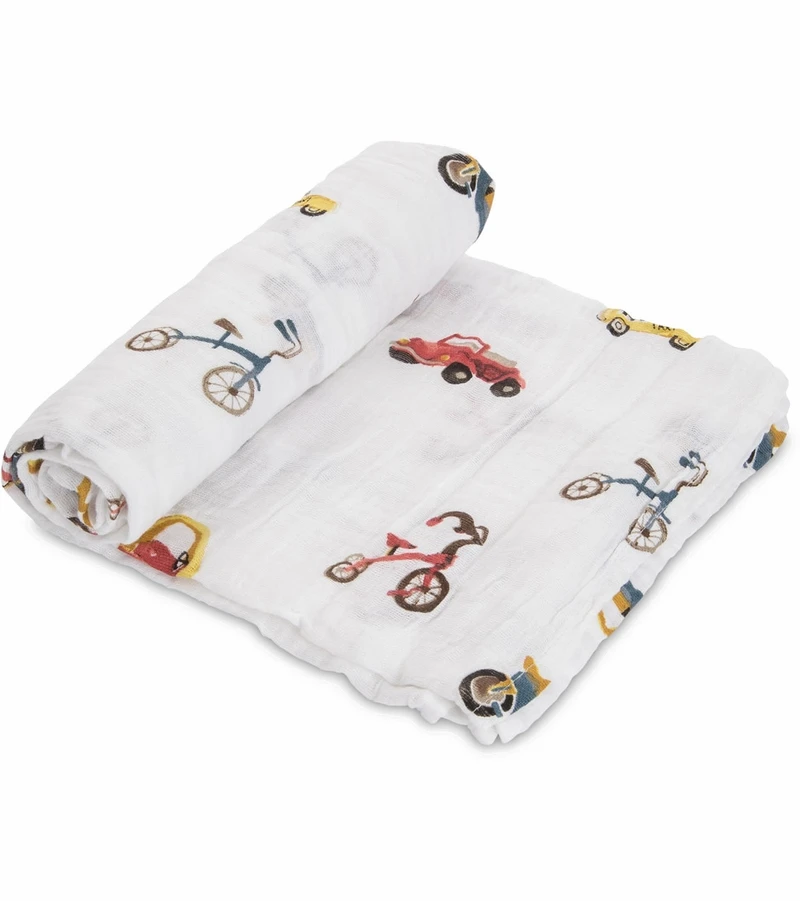 Little Unicorn + The Boss Baby Cotton Muslin Swaddle - Transportation 2 Little Unicorn + The Boss Baby Cotton Muslin Swaddle - Transportation - Image 2