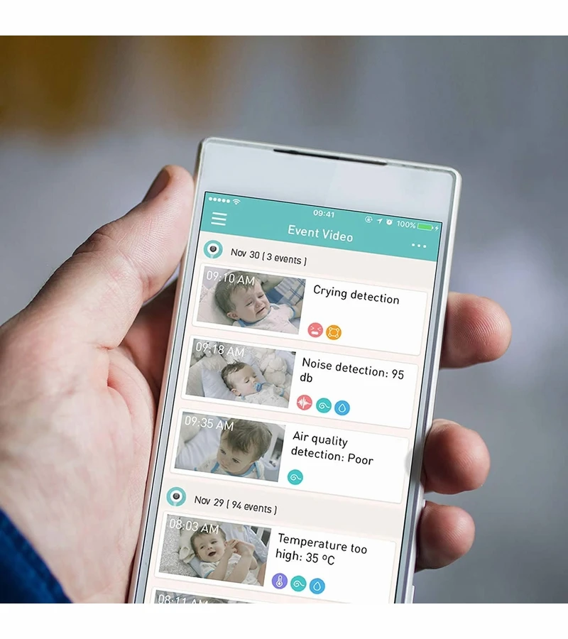 Lollipop Smart Baby Camera Monitor - Turquoise 6 Lollipop Smart Baby Camera Monitor - Turquoise - Image 6