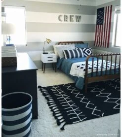 Lorena Canals Bereber Rug - Black (4' 8" X 6' 7") -Britax || Little Unicorn || Graco Shop lorena canals bereber rug black 4 8 x 6 7 245