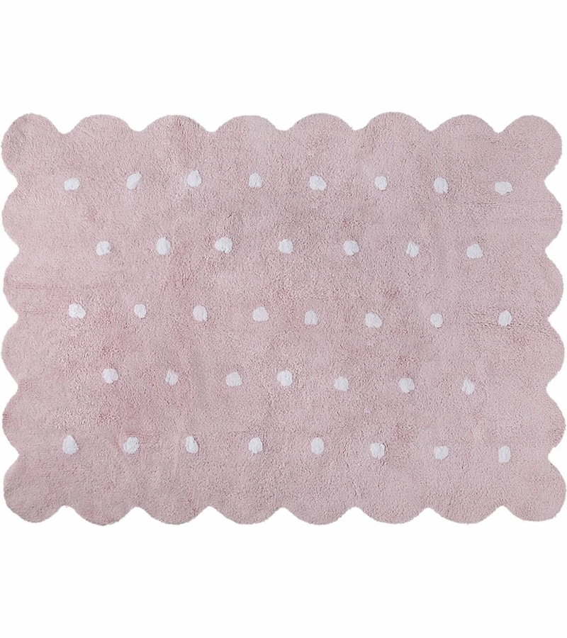 Lorena Canals Biscuit Rug - Pink (4' X 5' 3") 1 Lorena Canals Biscuit Rug - Pink (4' X 5' 3")