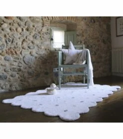 Lorena Canals Biscuit Rug - White (4' X 5' 3") -Britax || Little Unicorn || Graco Shop lorena canals biscuit rug white 4 x 5 3 153