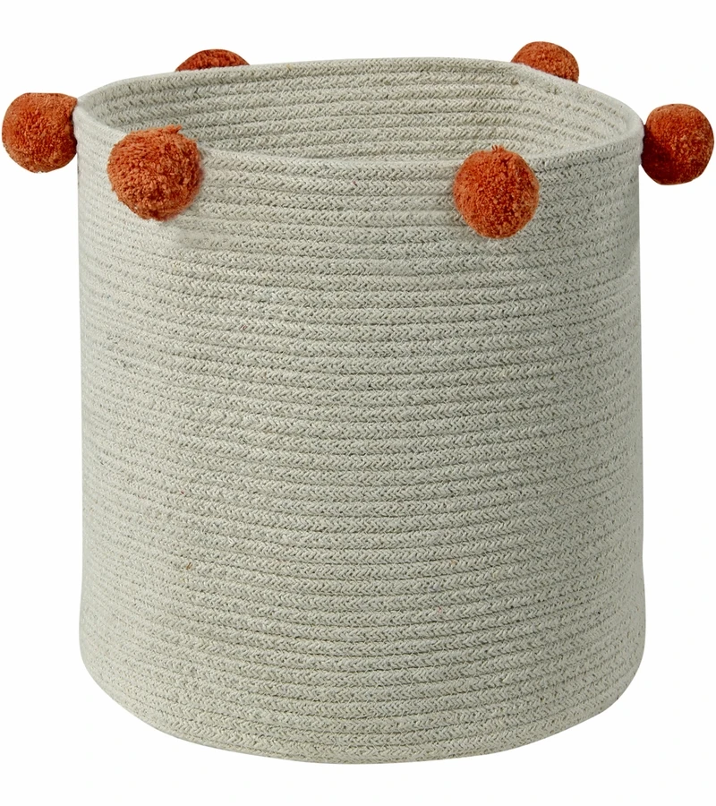 Lorena Canals Bubbly Basket - Natural/Terracota 1 Lorena Canals Bubbly Basket - Natural/Terracota