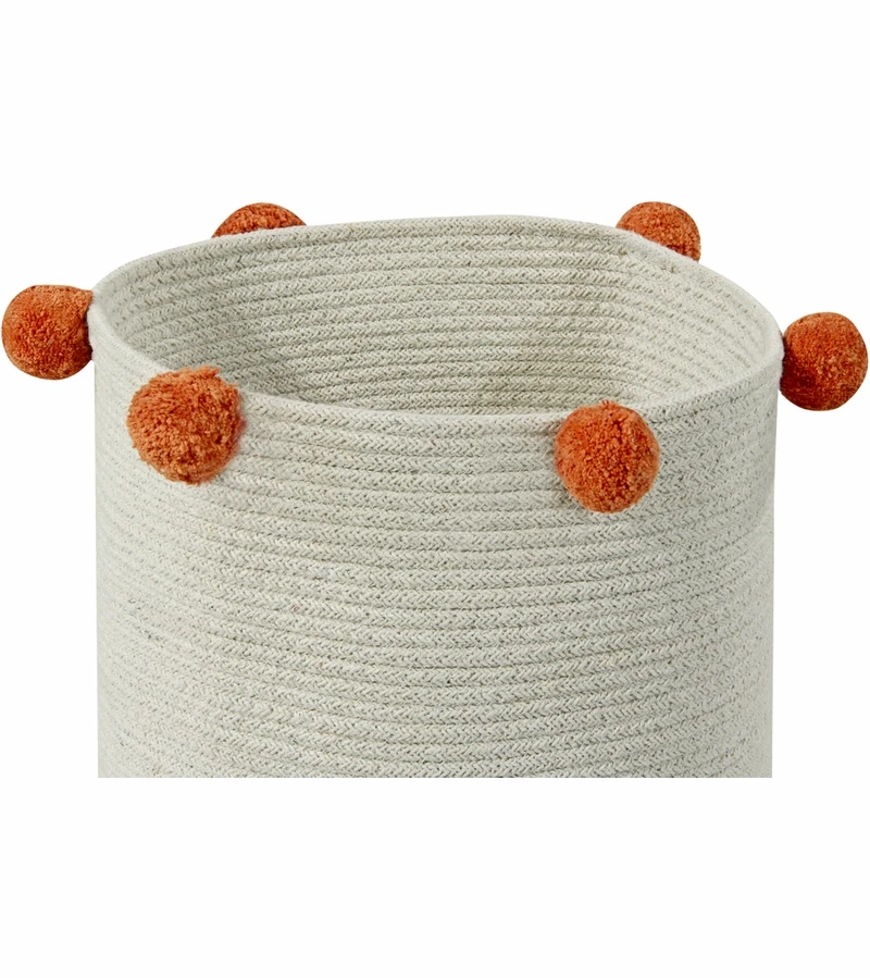 Lorena Canals Bubbly Basket - Natural/Terracota 2 Lorena Canals Bubbly Basket - Natural/Terracota - Image 2