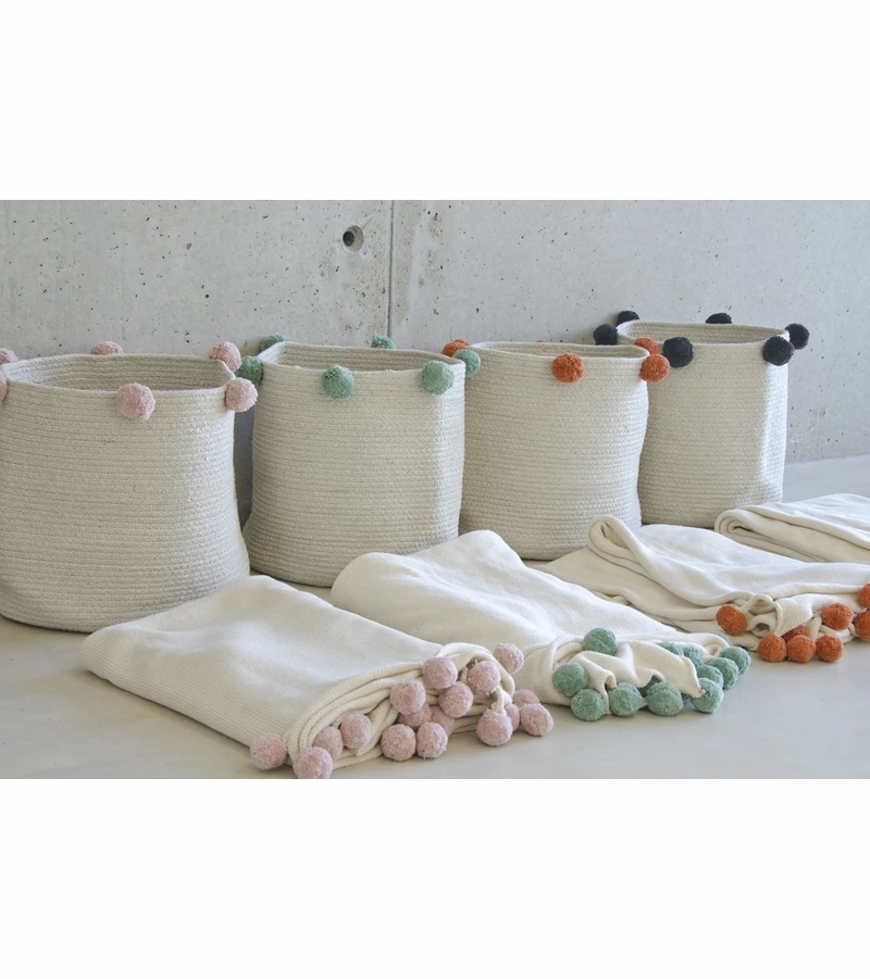 Lorena Canals Bubbly Basket - Natural/Terracota 5 Lorena Canals Bubbly Basket - Natural/Terracota - Image 5