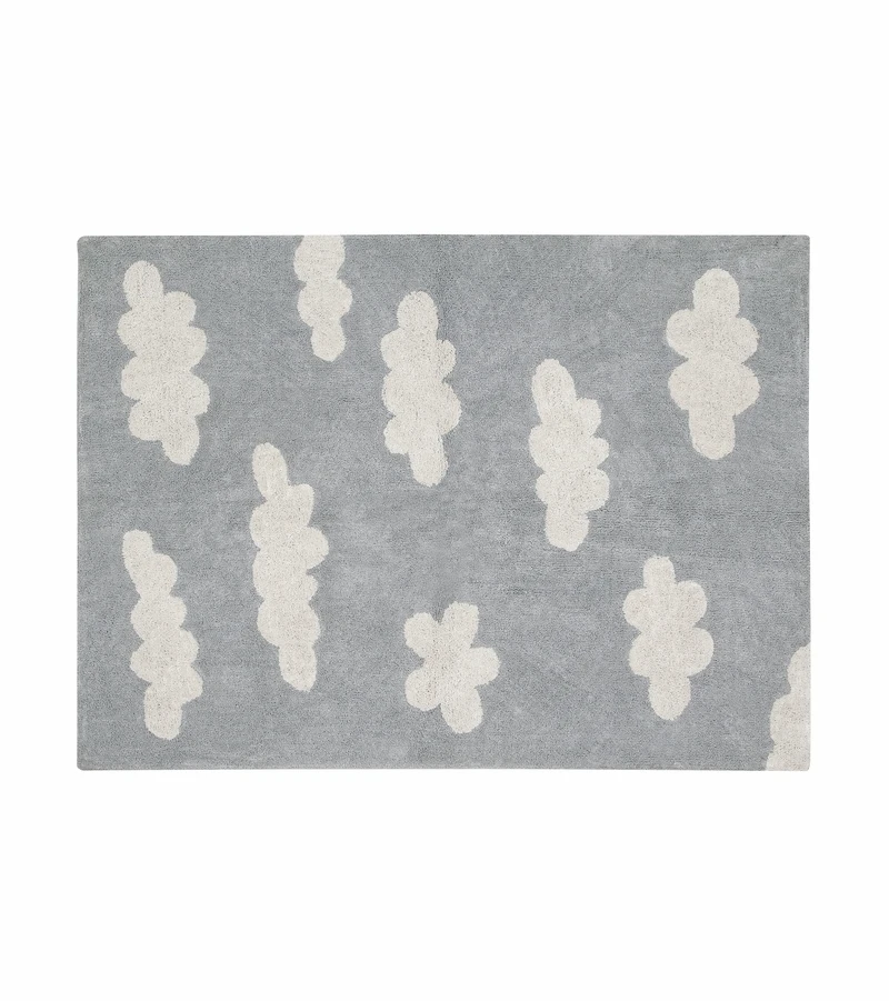 Lorena Canals Clouds Rug - Grey (4' X 5' 3") 1 Lorena Canals Clouds Rug - Grey (4' X 5' 3")