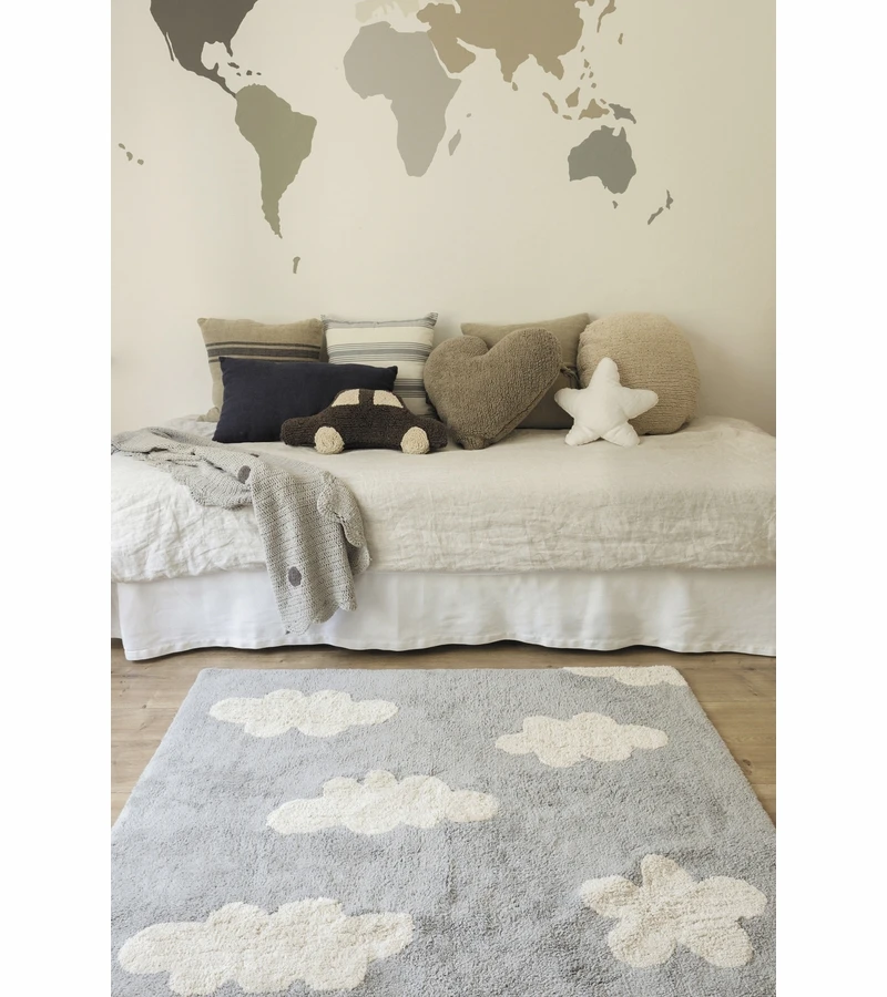 Lorena Canals Clouds Rug - Grey (4' X 5' 3") 3 Lorena Canals Clouds Rug - Grey (4' X 5' 3") - Image 3
