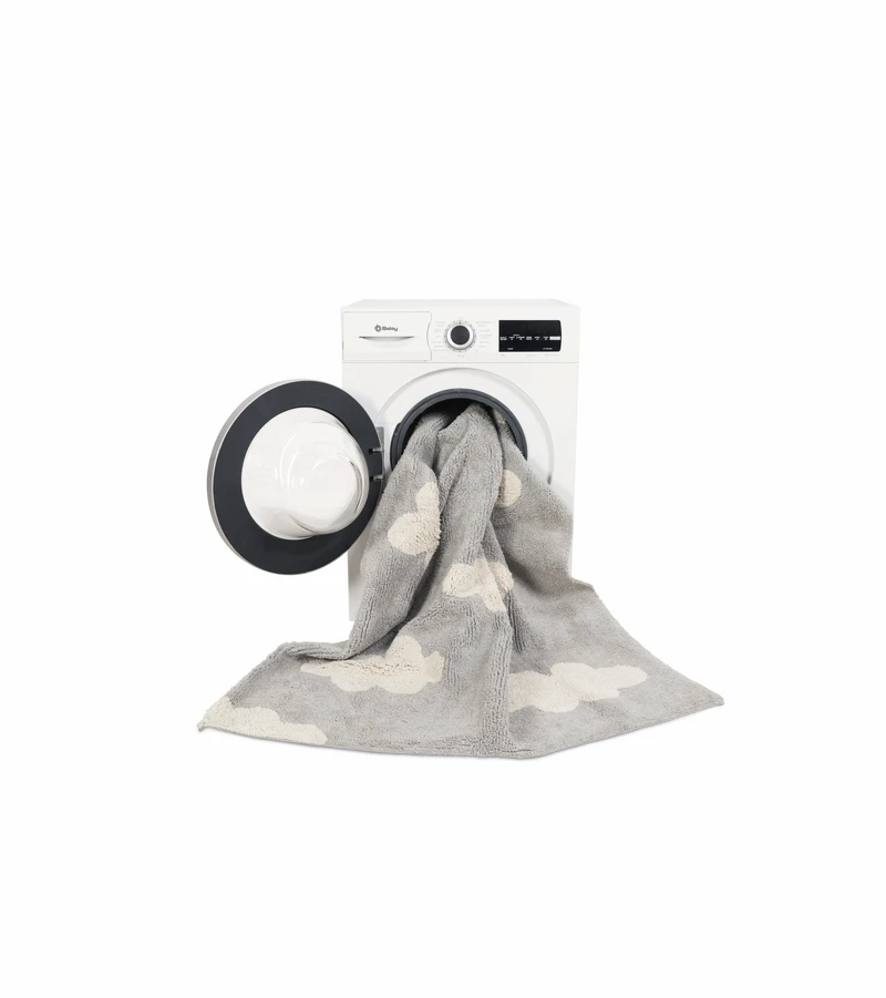 Lorena Canals Clouds Rug - Grey (4' X 5' 3") 6 Lorena Canals Clouds Rug - Grey (4' X 5' 3") - Image 6