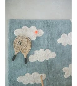 Lorena Canals Clouds Rug - Vintage Blue (4' X 5' 3") -Britax || Little Unicorn || Graco Shop lorena canals clouds rug vintage blue 4 x 5 3 179