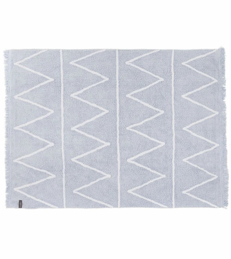 Lorena Canals Hippy Rug - Soft Blue (4' X 5' 3") 1 Lorena Canals Hippy Rug - Soft Blue (4' X 5' 3")