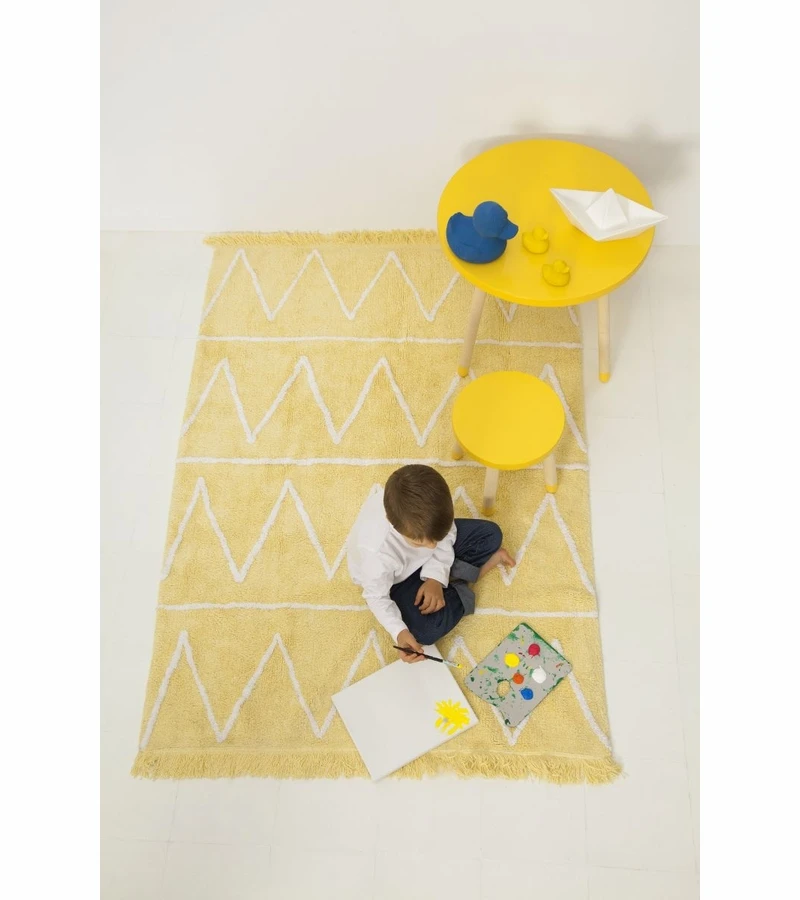 Lorena Canals Hippy Rug - Yellow (4' X 5' 3") 4 Lorena Canals Hippy Rug - Yellow (4' X 5' 3") - Image 4