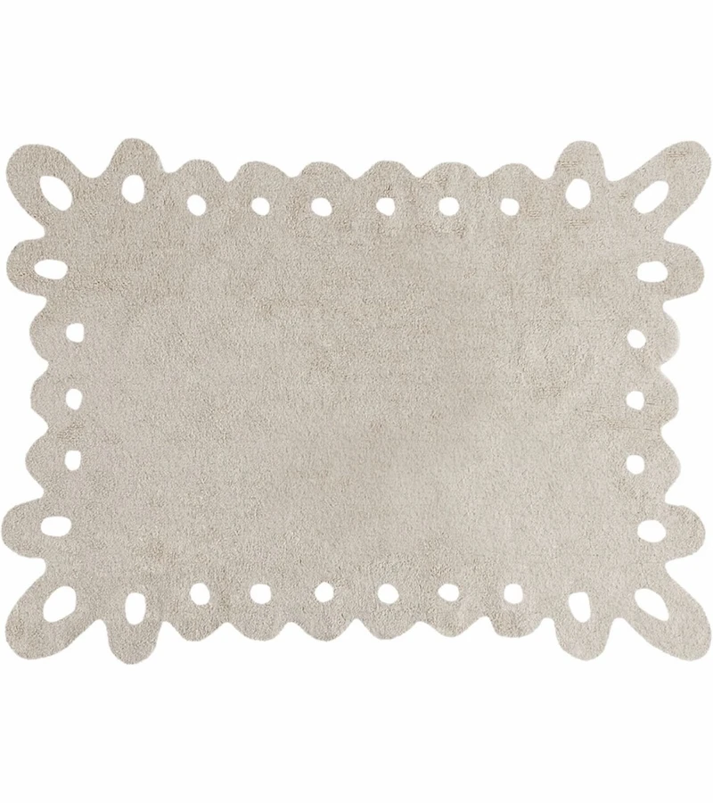 Lorena Canals Lace Rug - Beige (4' X 5' 3") 1 Lorena Canals Lace Rug - Beige (4' X 5' 3")