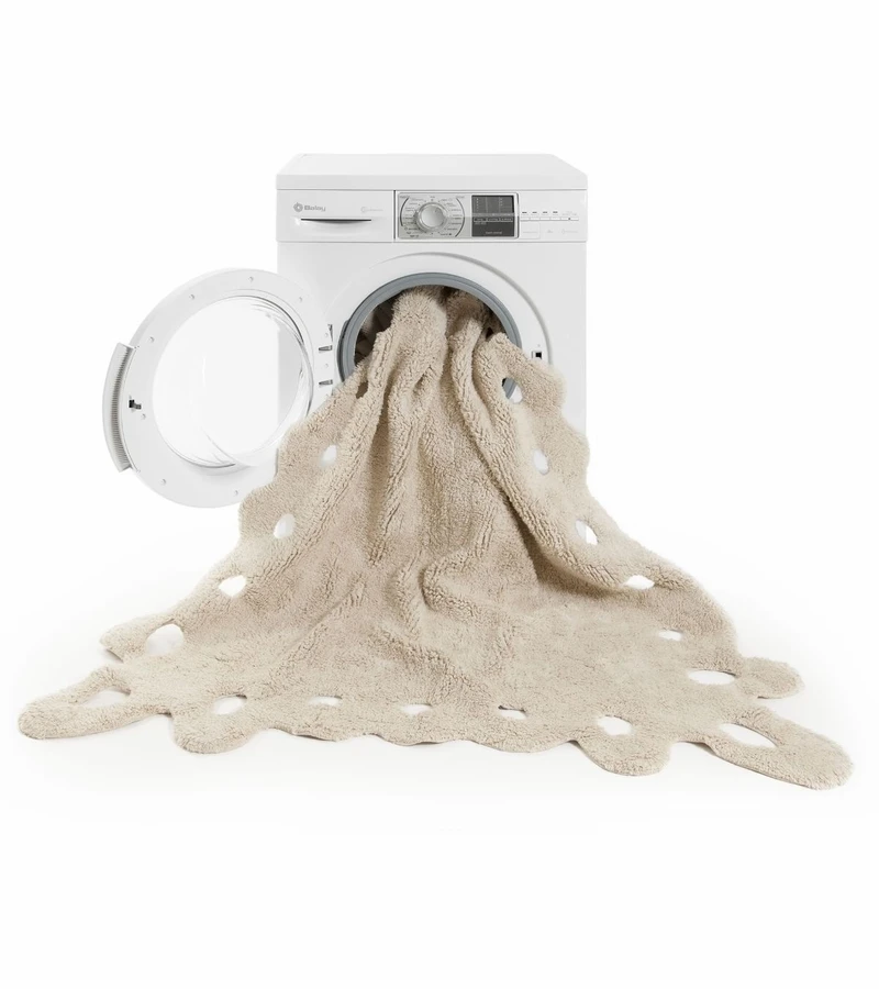 Lorena Canals Lace Rug - Beige (4' X 5' 3") 5 Lorena Canals Lace Rug - Beige (4' X 5' 3") - Image 5