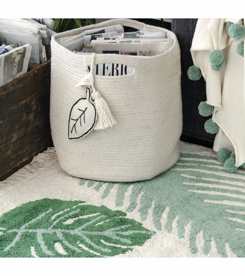 Lorena Canals Leaf Basket - Natural 4 Lorena Canals Leaf Basket - Natural - Image 4