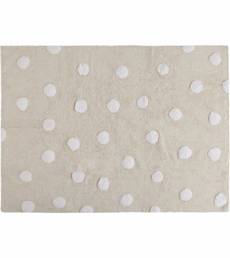Lorena Canals Polka Dots Rug - Beige (4' X 5' 3") 1 Lorena Canals Polka Dots Rug - Beige (4' X 5' 3")