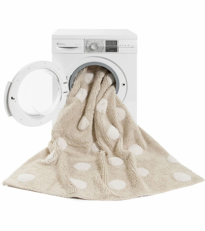 Lorena Canals Polka Dots Rug - Beige (4' X 5' 3") 4 Lorena Canals Polka Dots Rug - Beige (4' X 5' 3") - Image 4