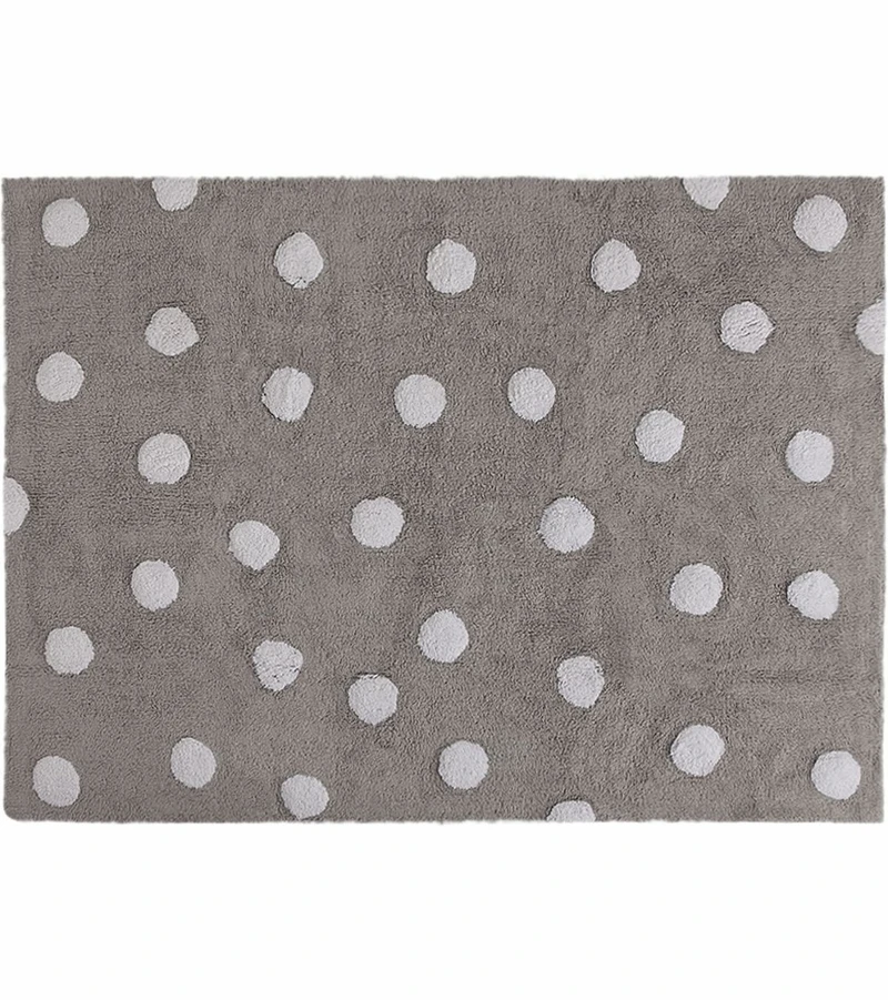 Lorena Canals Polka Dots Rug - Grey (4' X 5' 3") 1 Lorena Canals Polka Dots Rug - Grey (4' X 5' 3")