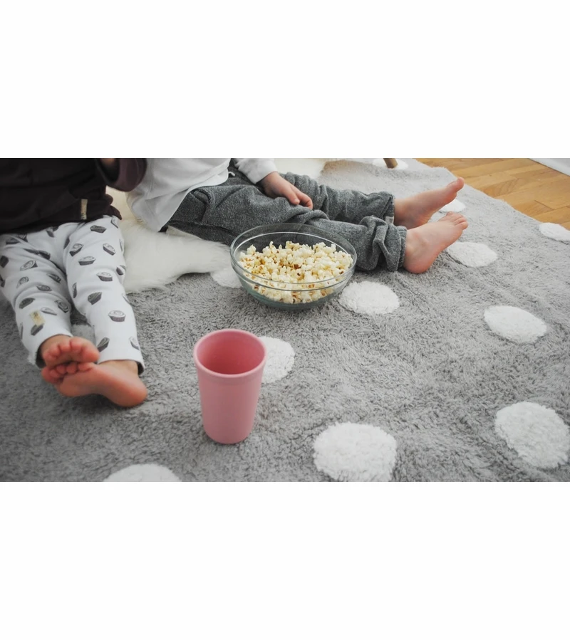 Lorena Canals Polka Dots Rug - Grey (4' X 5' 3") 3 Lorena Canals Polka Dots Rug - Grey (4' X 5' 3") - Image 3