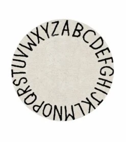 Lorena Canals Round Rug - ABC - Natural/Black (5')