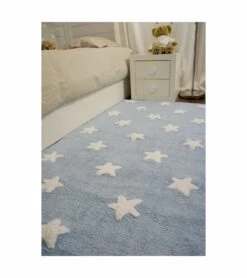 Lorena Canals Stars Rug - Blue (4' X 5' 3") -Britax || Little Unicorn || Graco Shop lorena canals stars rug blue 4 x 5 3 200