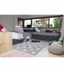 Lorena Canals Stars Rug - Grey (4' X 5' 3") -Britax || Little Unicorn || Graco Shop lorena canals stars rug grey 4 x 5 3 204
