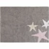 Lorena Canals Three Stars Tricolor Rug - Grey/Pink (4' X 5' 3")