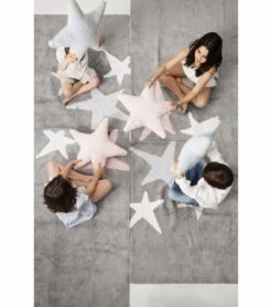 Lorena Canals Three Stars Tricolor Rug - Grey/Pink (4' X 5' 3") -Britax || Little Unicorn || Graco Shop lorena canals three stars tricolor rug grey pink 4 x 5 3 205
