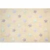 Lorena Canals Tricolor Stars Rug - Vanilla (4' X 5' 3")