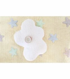 Lorena Canals Tricolor Stars Rug - Vanilla (4' X 5' 3") -Britax || Little Unicorn || Graco Shop lorena canals tricolor stars rug vanilla 4 x 5 3 223