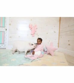 Lorena Canals Tricolor Stars Rug - Vanilla (4' X 5' 3") -Britax || Little Unicorn || Graco Shop lorena canals tricolor stars rug vanilla 4 x 5 3 225