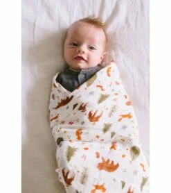 Loulou Lollipop Luxe Muslin Swaddle - Forest Friends -Britax || Little Unicorn || Graco Shop loulou lollipop luxe muslin swaddle forest friends 151