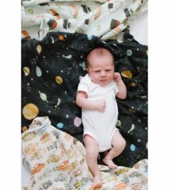 Loulou Lollipop Luxe Muslin Swaddle - Planets -Britax || Little Unicorn || Graco Shop loulou lollipop luxe muslin swaddle planets 143