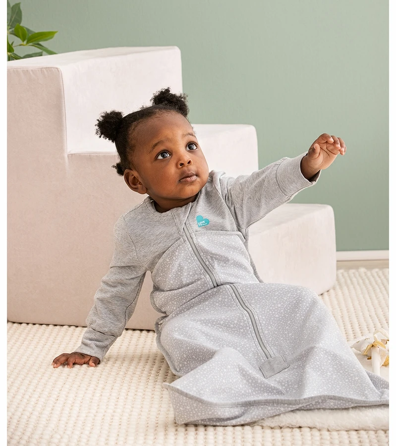 Love To Dream Long Sleeve Sleep Bag Original Cotton Moderate, 18-36 M - Stardust Grey 2 Love To Dream Long Sleeve Sleep Bag Original Cotton Moderate, 18-36 M - Stardust Grey - Image 2